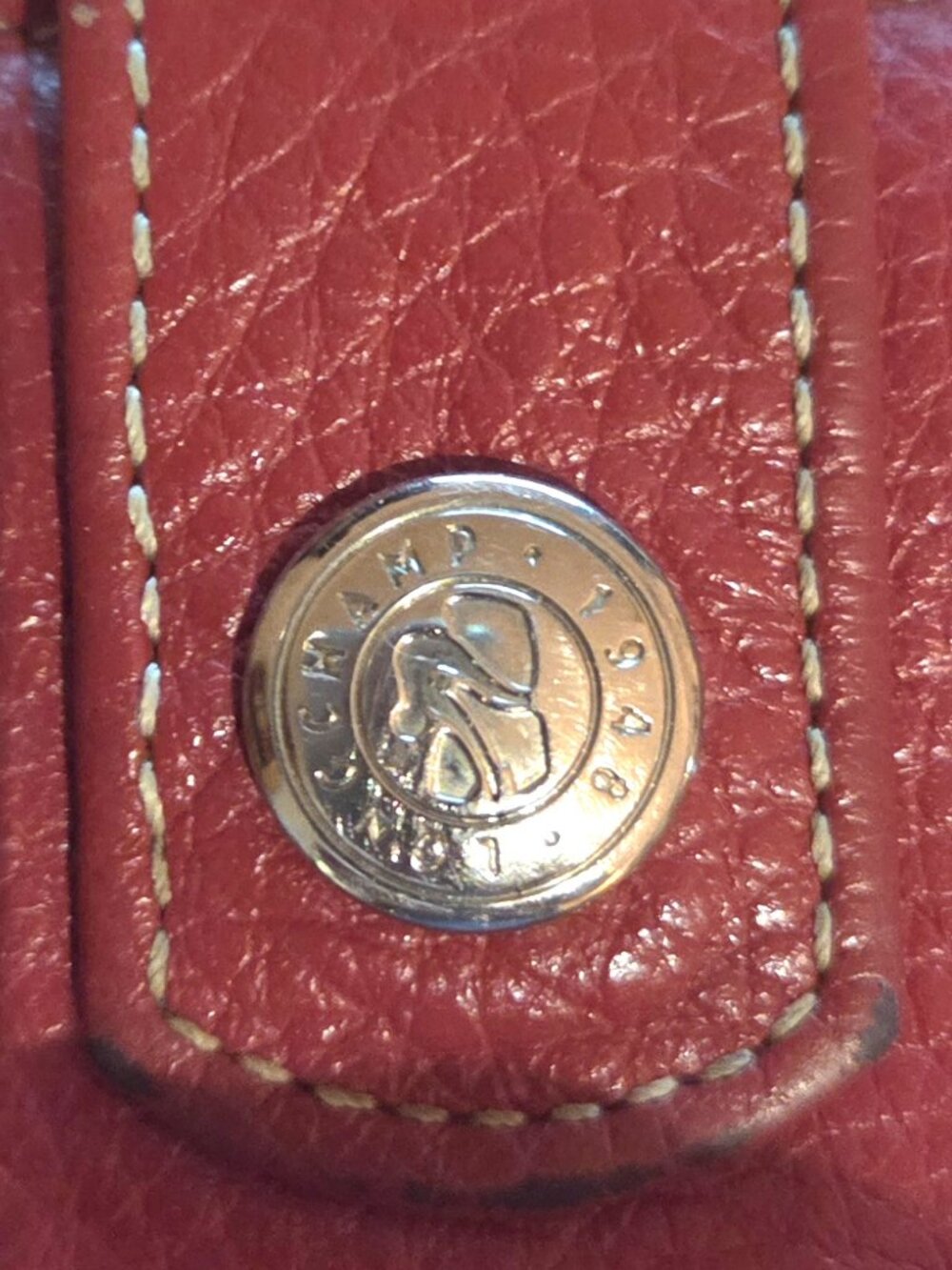 Beautiful Longchamp Le Foulonné red leather wallet - Picture 5 of 10